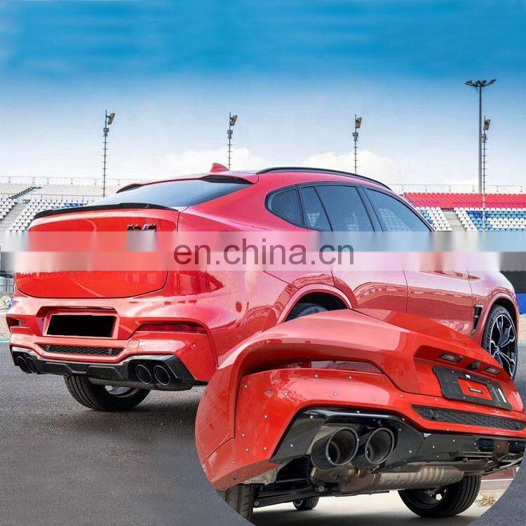 Runde Car Modification For 18+ G02 BMW X4 Upgrade To X4M Body Kit Front Bumper Rear Lip Exhaust Spoiler
