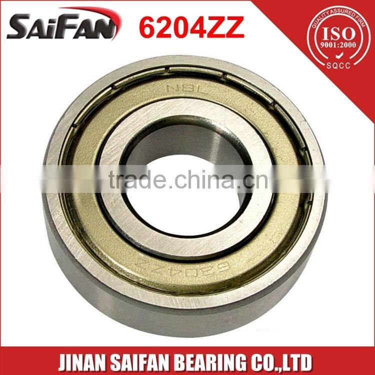 Textile machine Bearing 6204 Deep Groove Ball Bearing 6204 zz