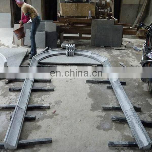 Grey granite stone window frames