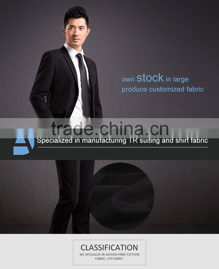 430Gsm T/R cheap twill black viscose twill fabric