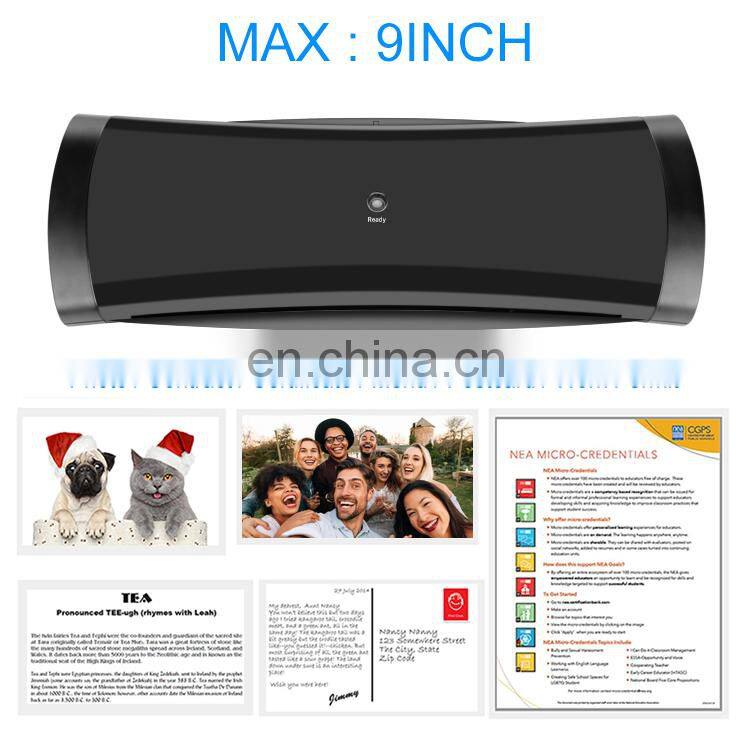 Value Automatic Small electric hot roll laminator 230MM plastic laminatormachine lamination machine a4 size plastificadora price