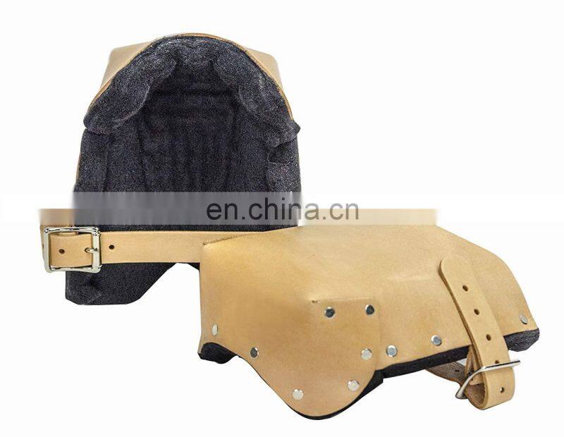 Leather EVA foam Elastic strap Soft Work Flooring Knee Pads for construction carpenter working Protection Leather Knee Pads