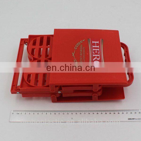 Plastic Foldable 4 Pack Beer Bottle Carrier