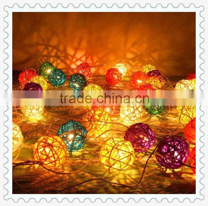 outdoor handwoven natural rattan ball light
