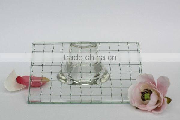 sell wire mesh security glass high quality wired glass/diamond wired glass
