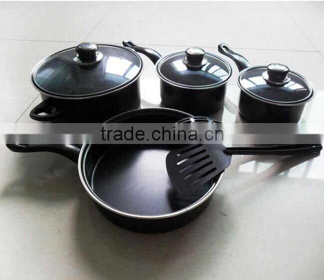 7pcs non-stick carbon steel cookware set ,carbon steel pan