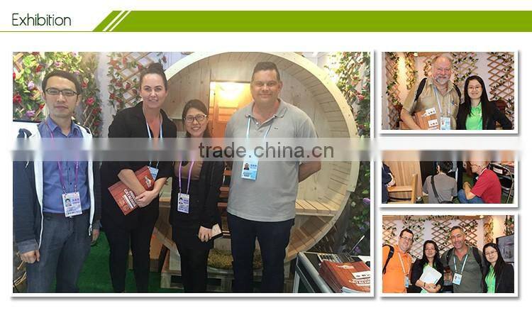 Wholesale 4-6 person outdoor Spa Wooden barrel sauna room