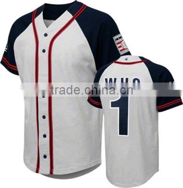 China sports 100% polyester sublimated infant baseball jersey