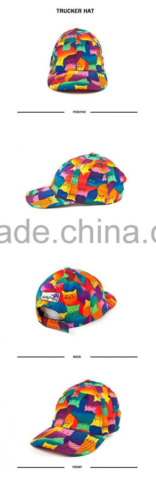 Wholesale colorful carton neon snapback trucker hats