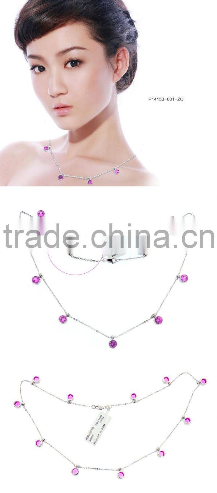 Cheap Fashion luxury rhinestone chain necklace