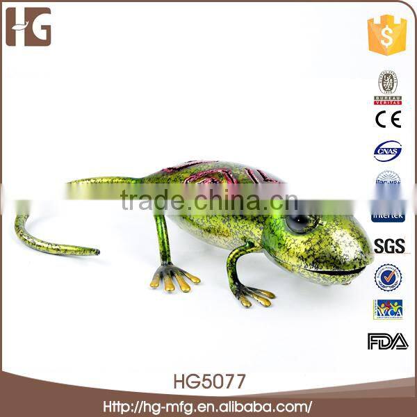 High quality metal gecko shape lucky art home decor