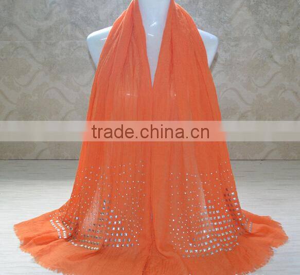 Wholesale Cotton Stone Beads Fashion Muslim Scarves