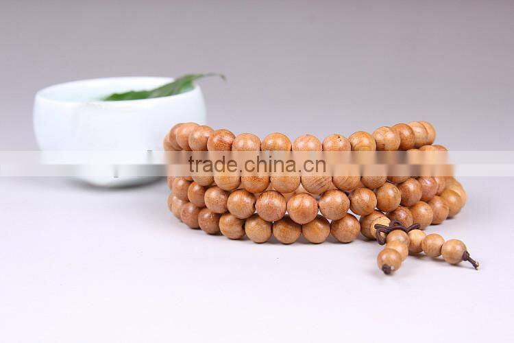 108 Wood Beads with Pendant,Japa Mala Bracelet/Necklace with Chinese Knot