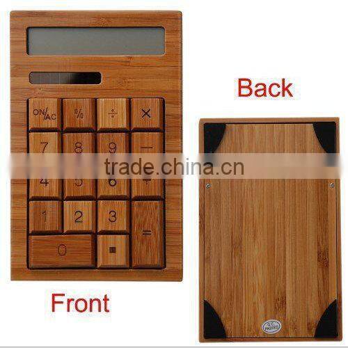 Bamboo creative calculator ,Eco-friendly office products, bamboo calculator for hotel& coffe shop dispaly