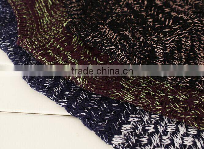 Gradual blending loose round neck sweater hedging women pullover