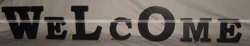 Antique wooden letters-WELCOME