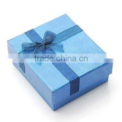 Customized paper box with ribbon