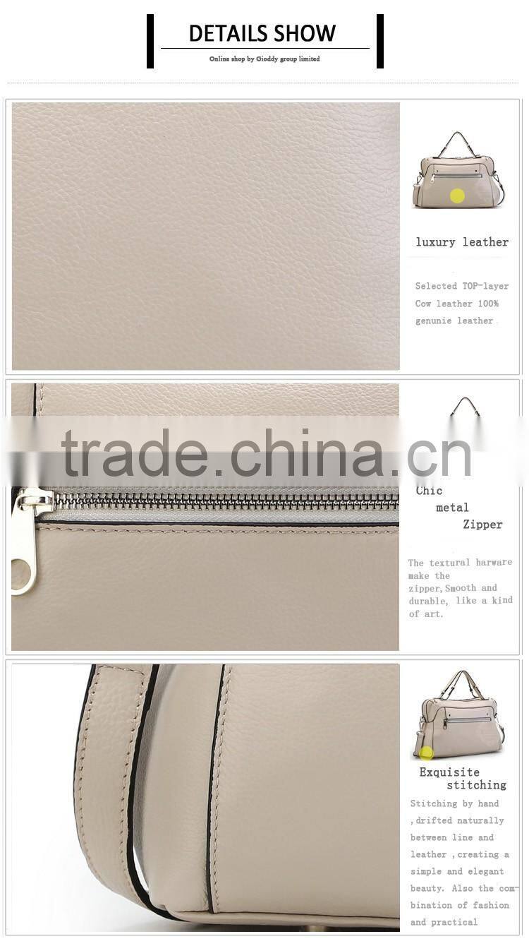 Alibaba ladies 100% genuine leather Gioddy ethnic shoulder bag
