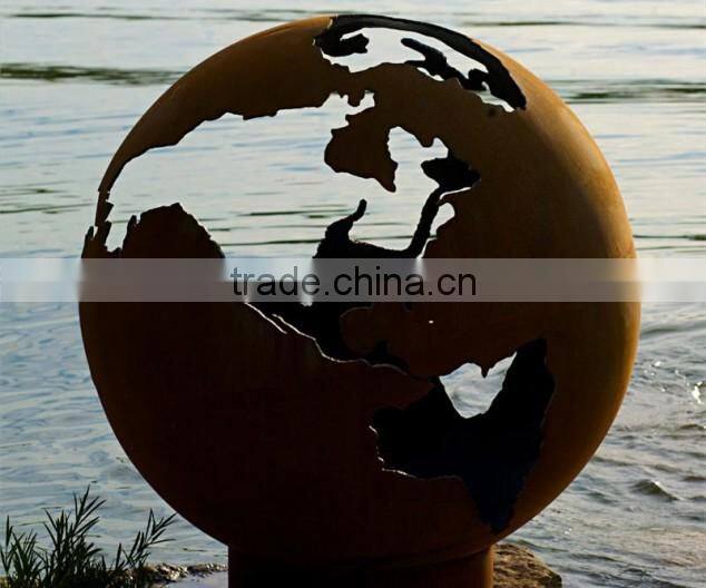 Metal Rust Design Fire Ball Fire Pit Ball
