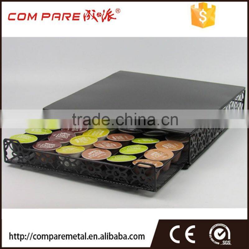 Black powder coated dolce gusto pod drawer