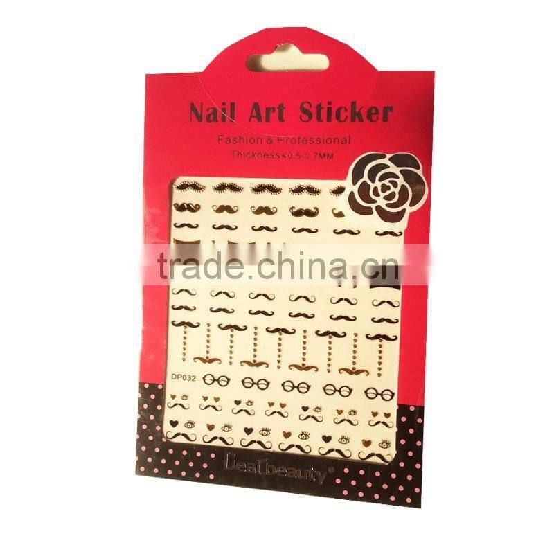 2015 new silver foil nail sticker wholesale nail art stickers