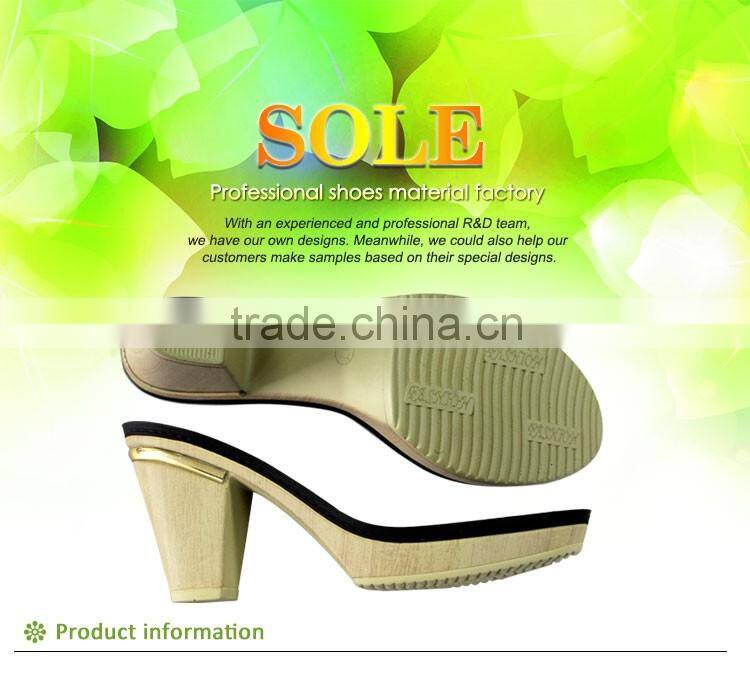 China low price lady low heel sandals sole pu outsole