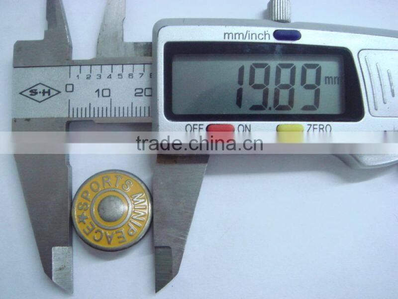 20mm big size metal snap colored chef button