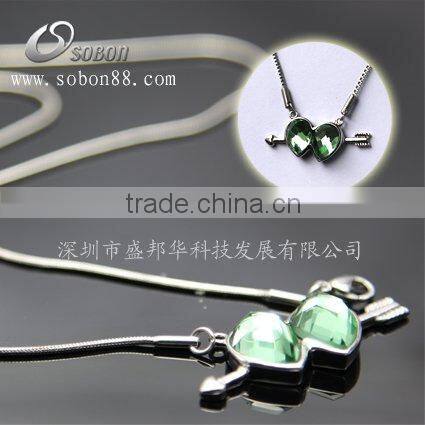 fashion 925 sterling silver necklace jewerly with natural crystal