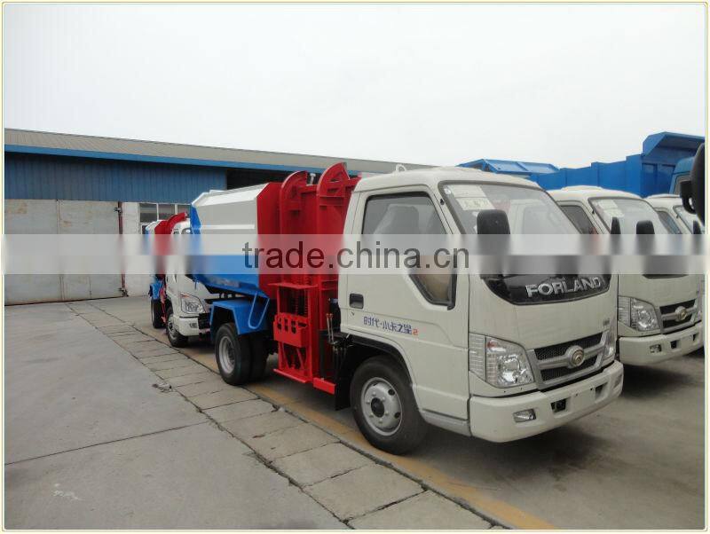 Foton 4x2 self-loading and discharge garbage truck