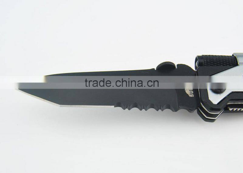 Camping Knife Application and Stainless Steel Blade Material tool logic knife with fire starter and led lighter