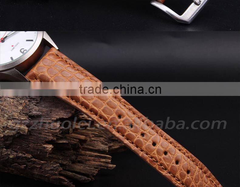 Customized 20mm 21|mm 22mm high quality genuine alligator leather Watch Strap wholesale 3PCS