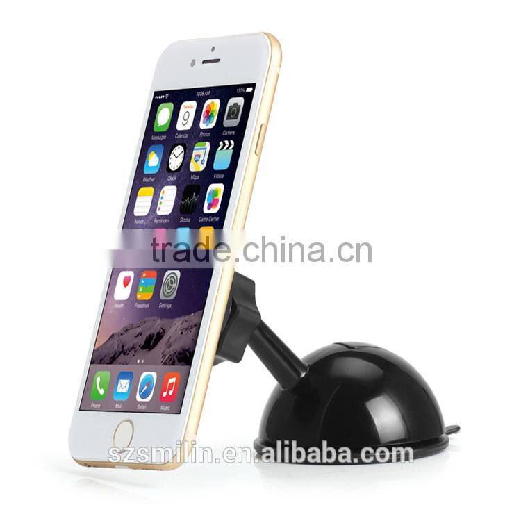 Easy one hand operation Magnetic Suction Cup Mount Phone Holder with sticky gel base