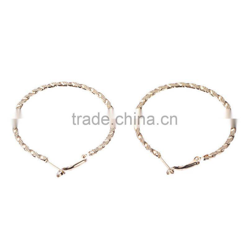 New Design& Cheap jewelry South Africa style Gold plated large twinkling hoop earrings