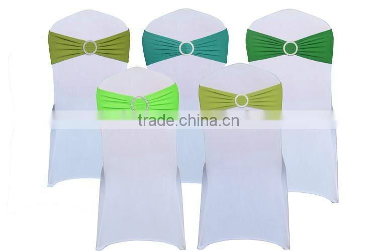 Fancy cheap standard size buckle spandex chair sash