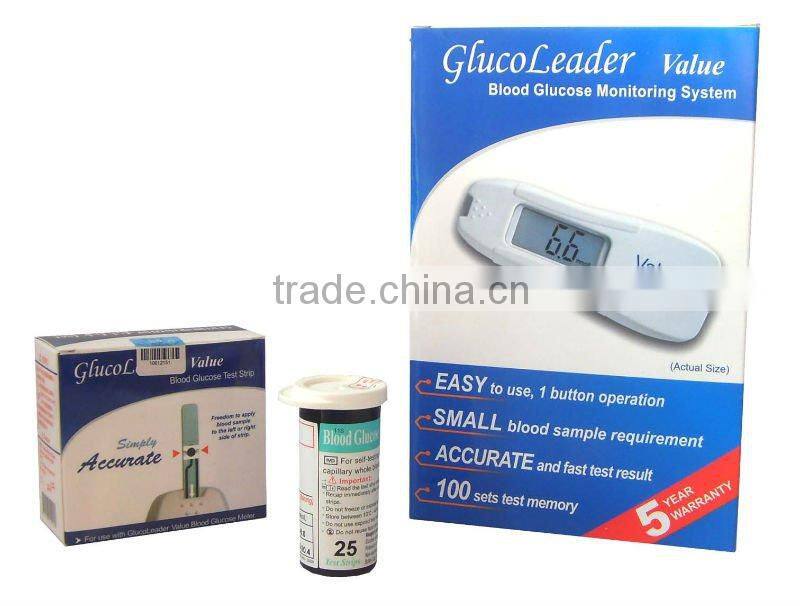 no code USB cable new blood glucose meter Value+ FDA approved blood glucose meter