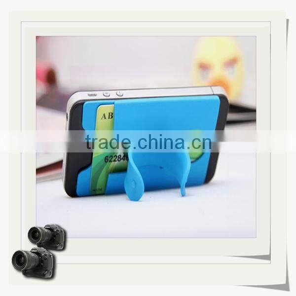 2 in 1 silicone wallet mobile phone holder