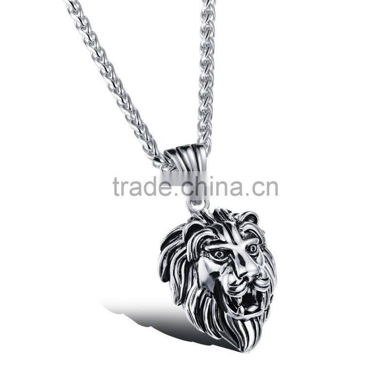 hot product trends gold necklace designs 2016 316L stainless steel lion necklace for cool men