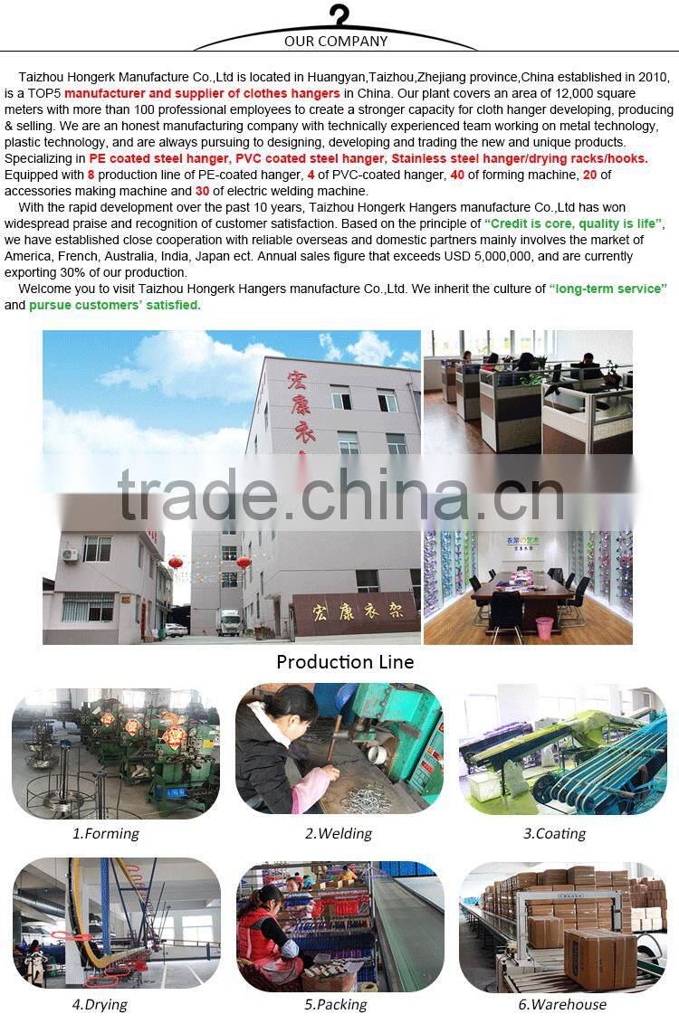 big metal stainless steel clothes hanger with strong clip