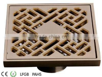 Antique Brass Square Shower Drain Floor Waste