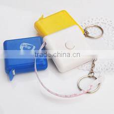 Long Distance Green ABS Case Fiberglass Tape Round Retractable 10 Meter Tape Measure With Hand Crank