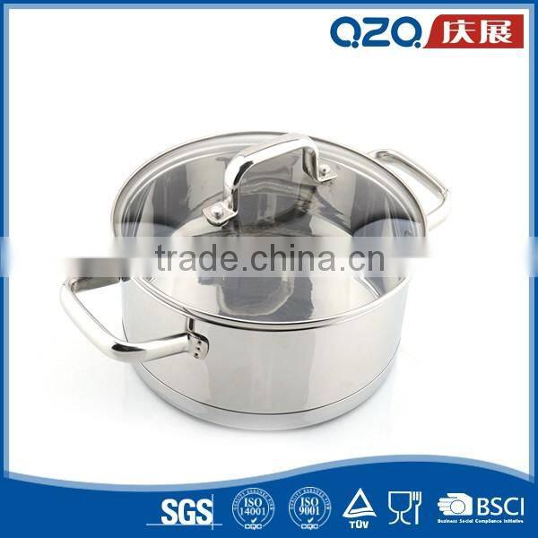 Best quality custom professional 201/304 cookware sets stainless steel casserole