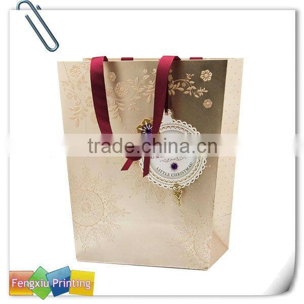 High Class Paper Gift Bags with Silver Stampping