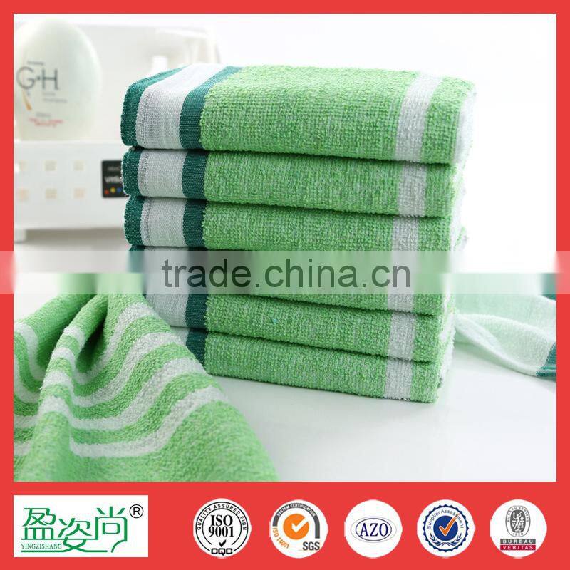 cotton face towel with china wholesale green strip hotel towel