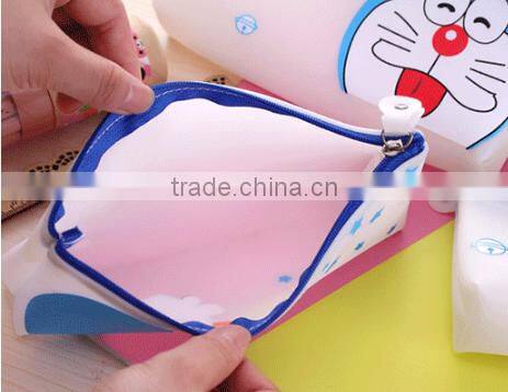 Promotion silicone rubber pencil case wtih cartoon printing