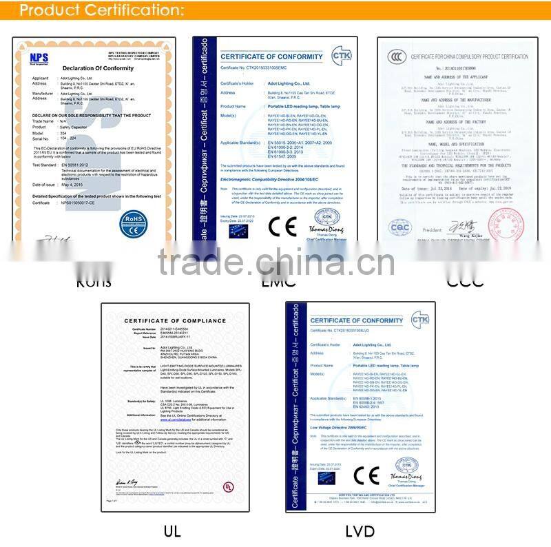 2016 Aluminium led reading lamp with Europe style design