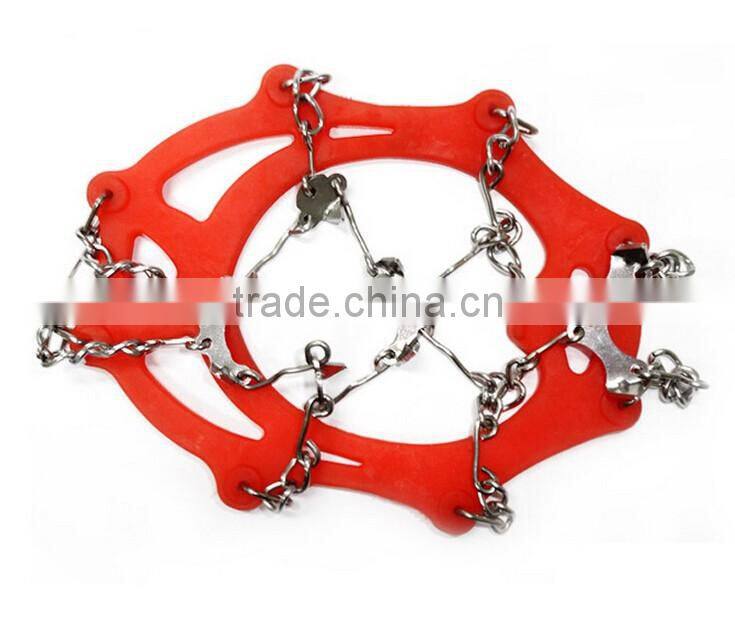 Camping Equipment 8/10/12/14/18 tines teeth Stainless Steel Seamless welding anti-slip snow shoes ice rubber climbing crampons