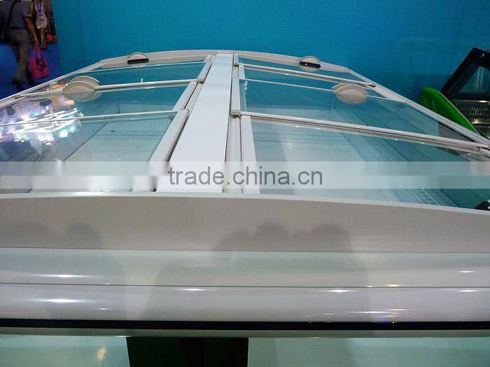 3 meters commercial seafood display freezer for supermarket with remote engine