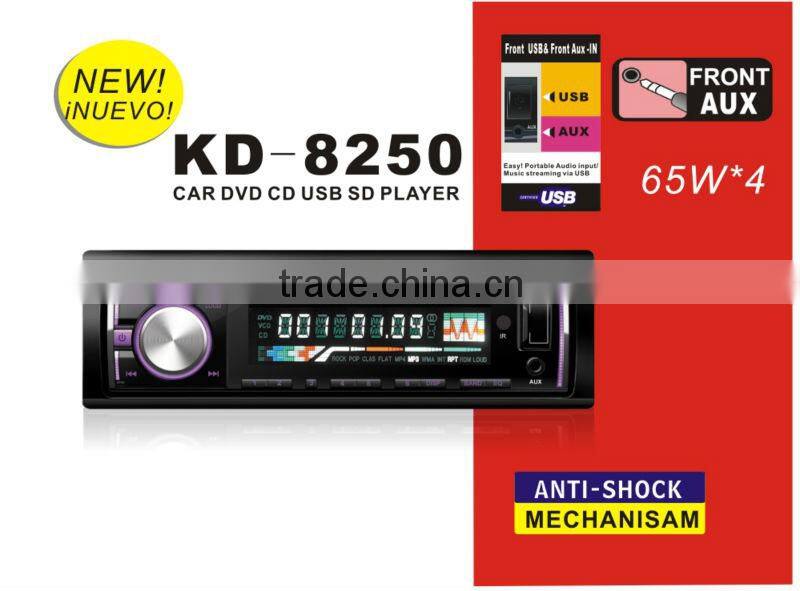 KD-8250 24V DETACHABLE PANEL ONE DIN USB SD DVD CD CAR RADIO PLAYER