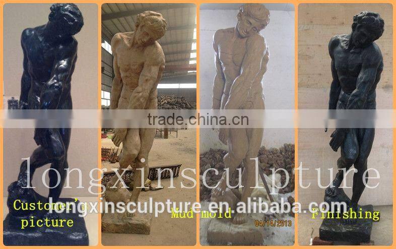 Ancient Bronze Soldier Statue Metal Cast Knight Bronze Statue