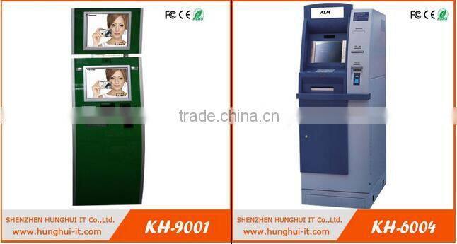 Wall mounting bank ATM machine with cash acceptor and receipt printer